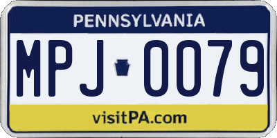PA license plate MPJ0079
