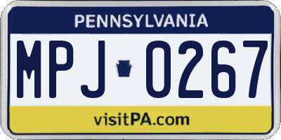 PA license plate MPJ0267