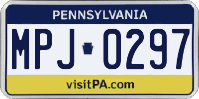 PA license plate MPJ0297