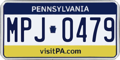 PA license plate MPJ0479