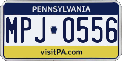 PA license plate MPJ0556