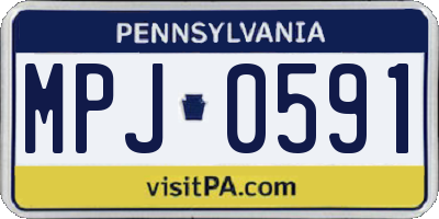 PA license plate MPJ0591