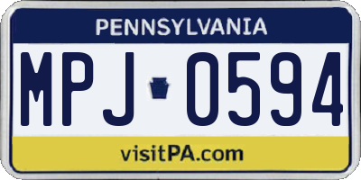 PA license plate MPJ0594