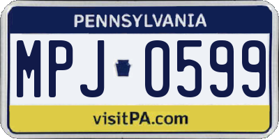 PA license plate MPJ0599