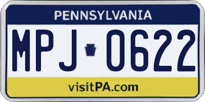 PA license plate MPJ0622