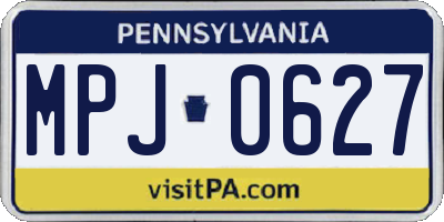 PA license plate MPJ0627