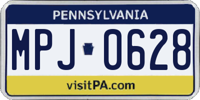 PA license plate MPJ0628