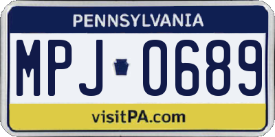 PA license plate MPJ0689