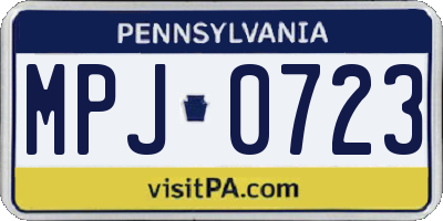 PA license plate MPJ0723