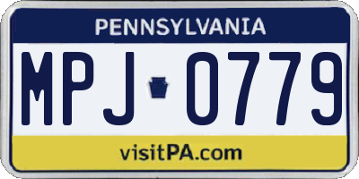 PA license plate MPJ0779
