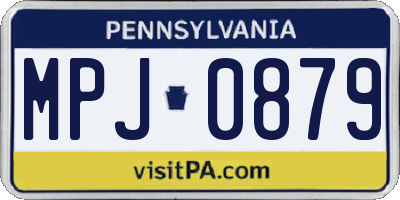 PA license plate MPJ0879