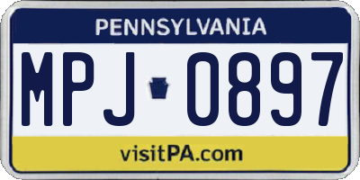 PA license plate MPJ0897