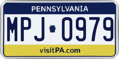 PA license plate MPJ0979