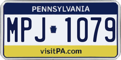 PA license plate MPJ1079