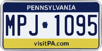 PA license plate MPJ1095