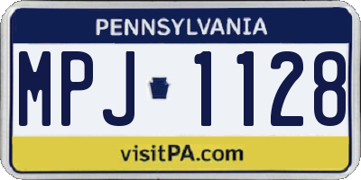 PA license plate MPJ1128