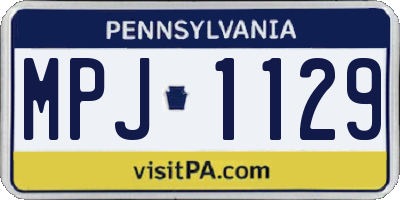 PA license plate MPJ1129
