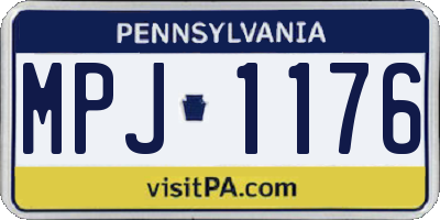 PA license plate MPJ1176