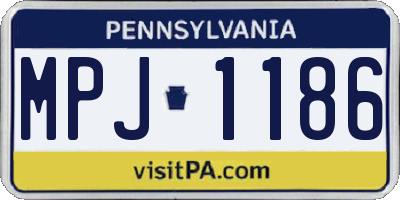 PA license plate MPJ1186
