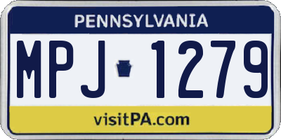 PA license plate MPJ1279