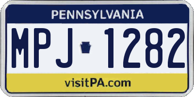 PA license plate MPJ1282