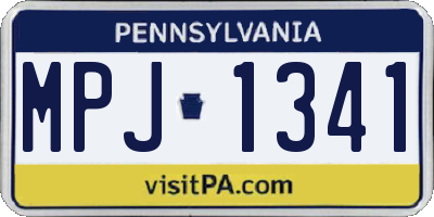 PA license plate MPJ1341