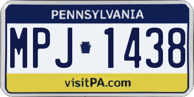 PA license plate MPJ1438