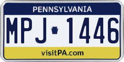 PA license plate MPJ1446