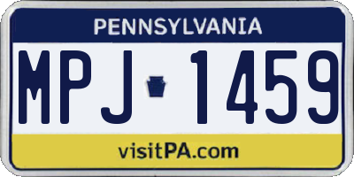 PA license plate MPJ1459