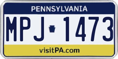 PA license plate MPJ1473