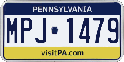 PA license plate MPJ1479
