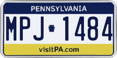 PA license plate MPJ1484