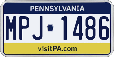 PA license plate MPJ1486