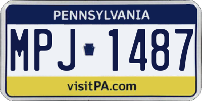 PA license plate MPJ1487