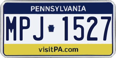 PA license plate MPJ1527