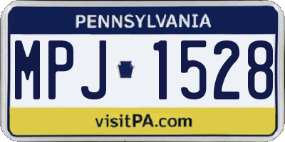 PA license plate MPJ1528
