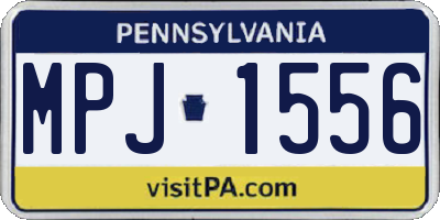 PA license plate MPJ1556