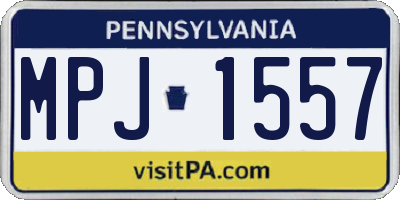 PA license plate MPJ1557