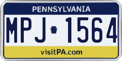 PA license plate MPJ1564