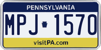 PA license plate MPJ1570