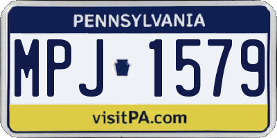 PA license plate MPJ1579
