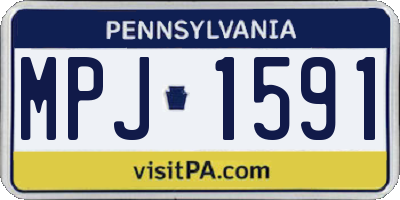 PA license plate MPJ1591