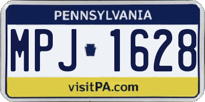 PA license plate MPJ1628