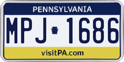 PA license plate MPJ1686