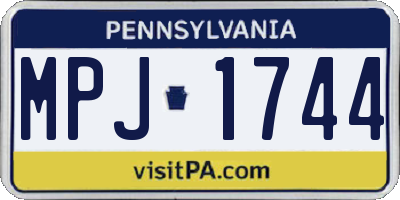 PA license plate MPJ1744