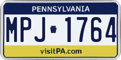 PA license plate MPJ1764
