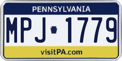 PA license plate MPJ1779