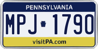 PA license plate MPJ1790