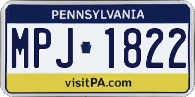 PA license plate MPJ1822