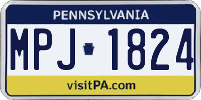 PA license plate MPJ1824
